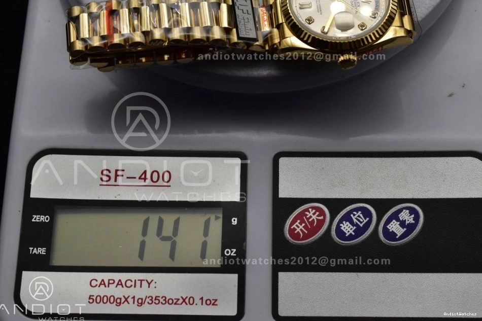 Square President on 36 DayDate Silver Steel Edition Comfortable Weight) (Gain 702 Best Dial YG with Bracelet vr3255 Diamond 904L V5 QF 1027